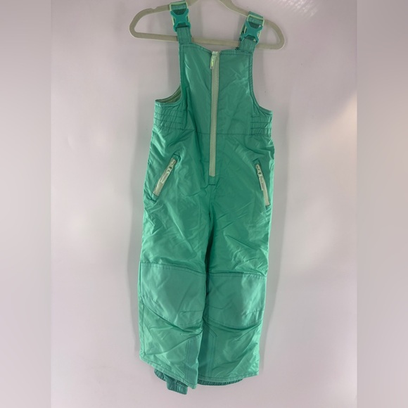 Kids CHAMPION X-Small 4-5 Girls Winter Ski Snow Sledding Pants Bib Green - Picture 1 of 6